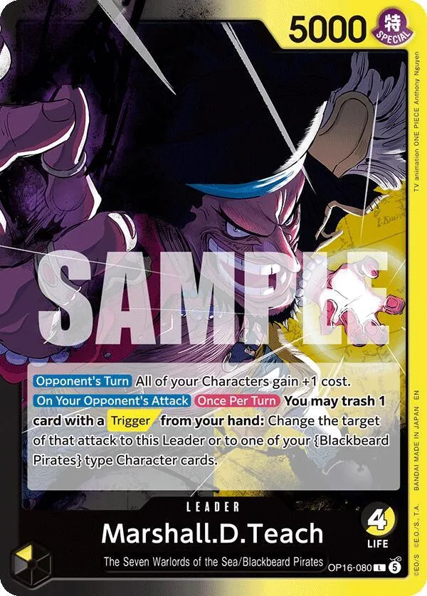 Marshall.D.Teach (080) — The Time of Battle — One Piece Card Game