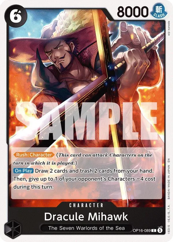 Dracule Mihawk — The Time of Battle — One Piece Card Game