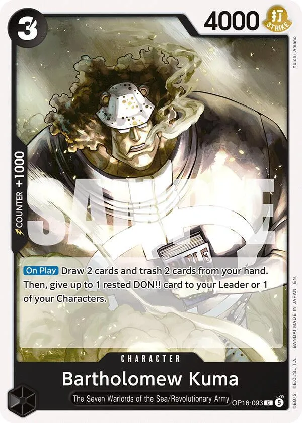Bartholomew Kuma (093) — The Time of Battle — One Piece Card Game
