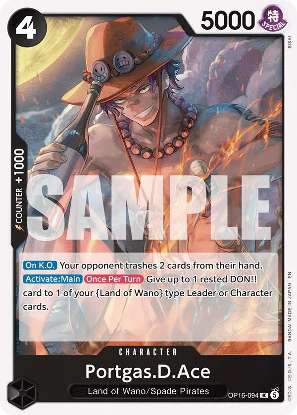 Portgas.D.Ace (094) — The Time of Battle — One Piece Card Game