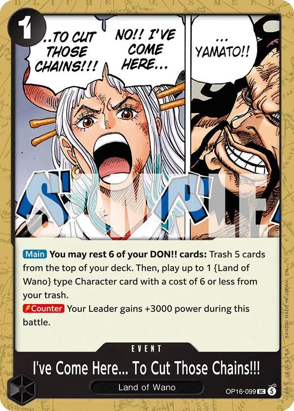 I've Come Here... To Cut Those Chains!!! — The Time of Battle — One Piece Card Game