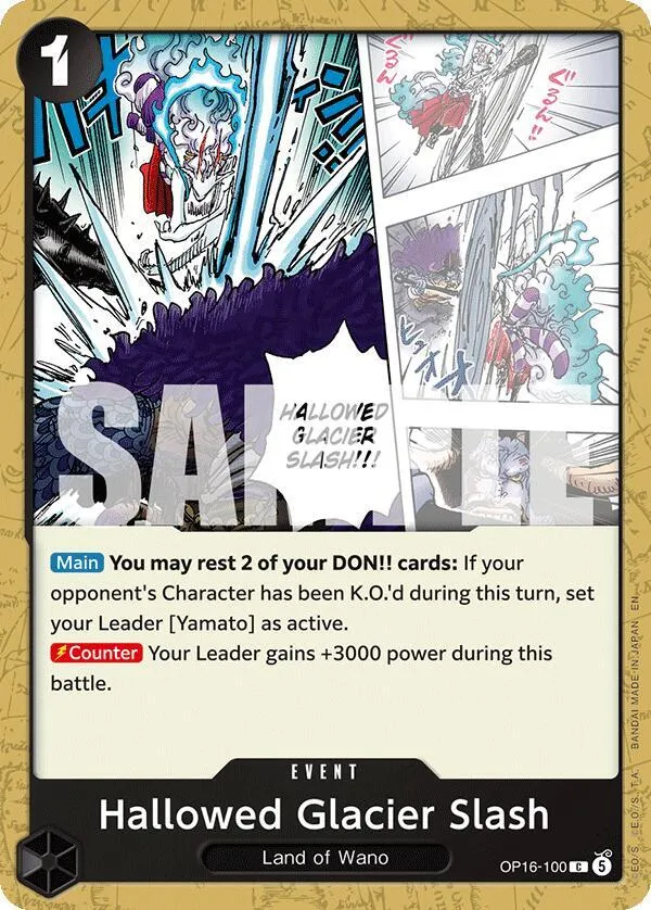 Hallowed Glacier Slash — The Time of Battle — One Piece Card Game