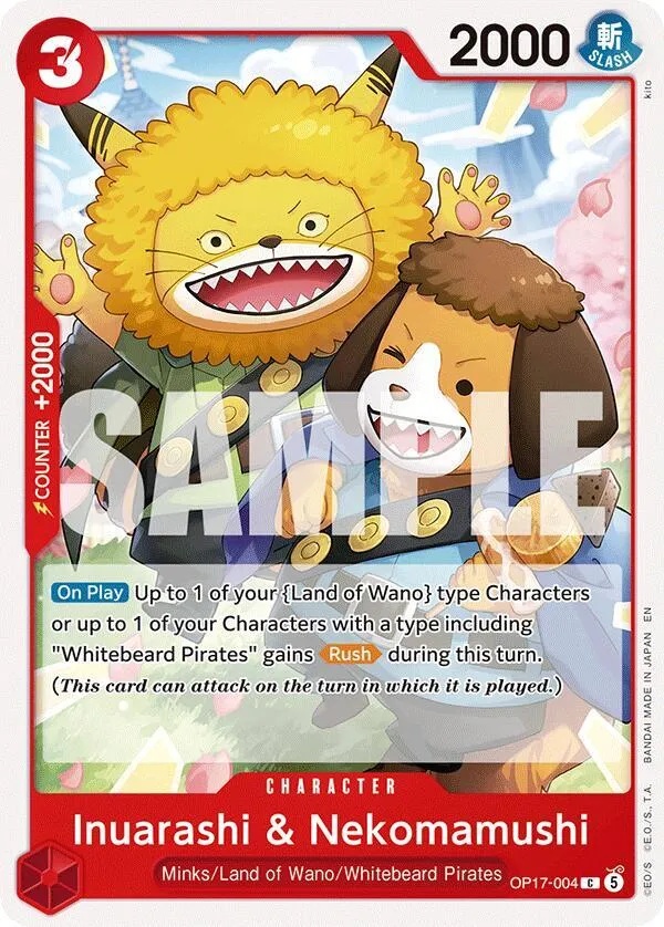 Inuarashi & Nekomamushi from The World's Strongest Warriors - One Piece Card Game