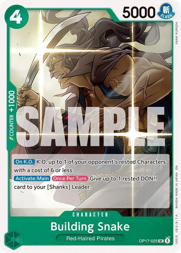 Building Snake — The World's Strongest Warriors — One Piece Card Game