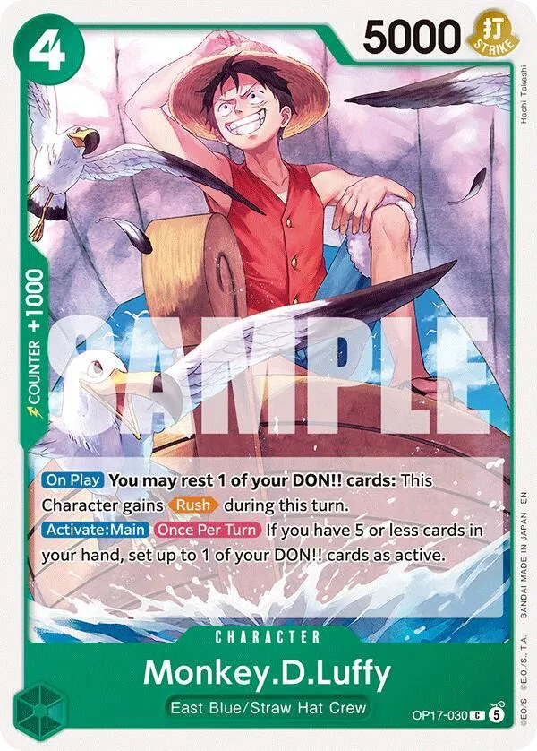 Monkey.D.Luffy (030) — The World's Strongest Warriors — One Piece Card Game