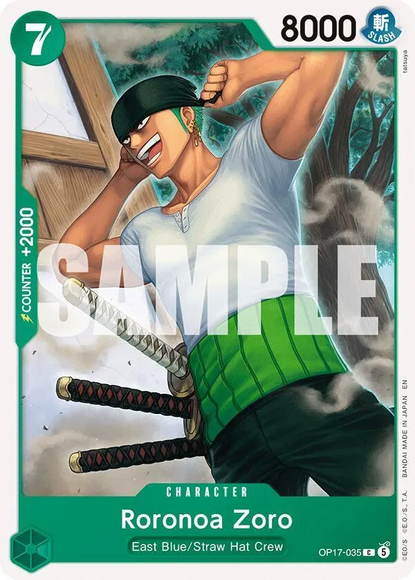 Roronoa Zoro (035) — The World's Strongest Warriors — One Piece Card Game