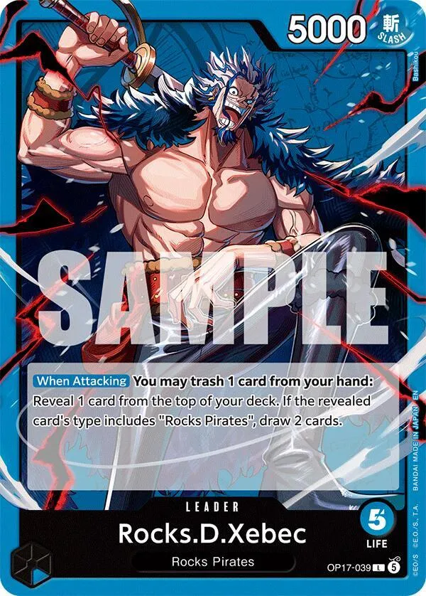 Rocks.D.Xebec (039) — The World's Strongest Warriors — One Piece Card Game