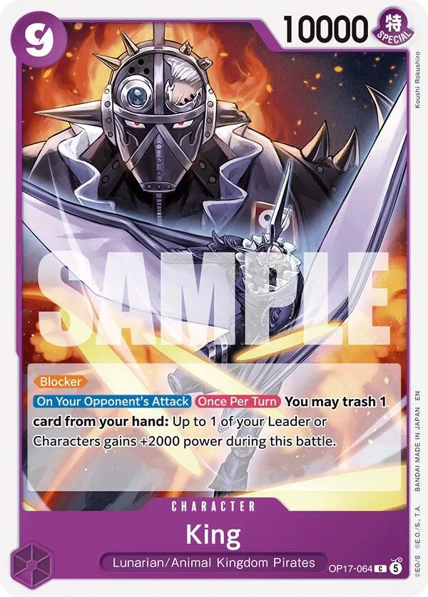 King from The World's Strongest Warriors - One Piece Card Game