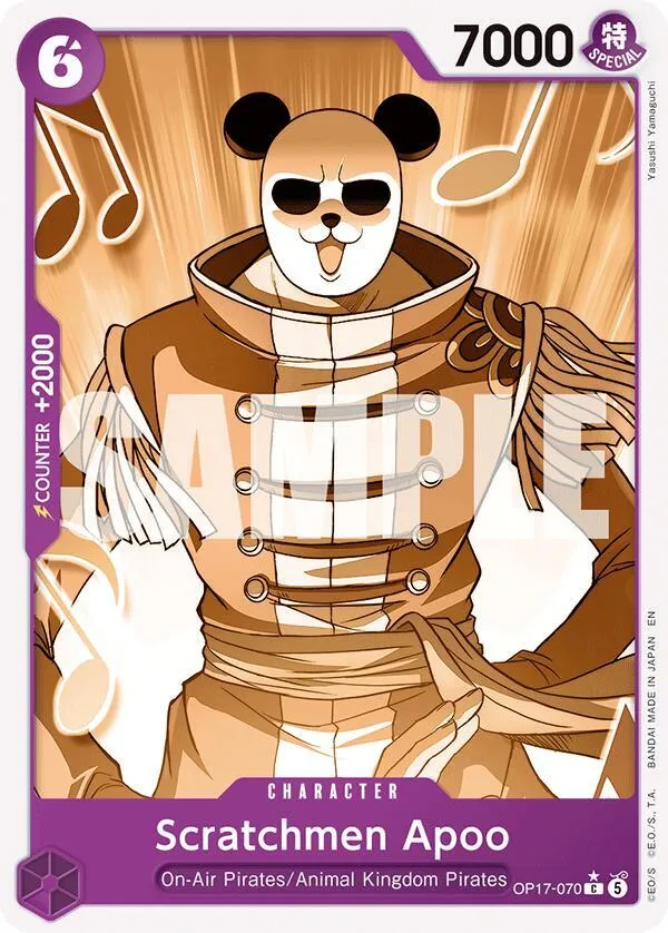 Scratchmen Apoo (Pandaman Art) — The World's Strongest Warriors — One Piece Card Game