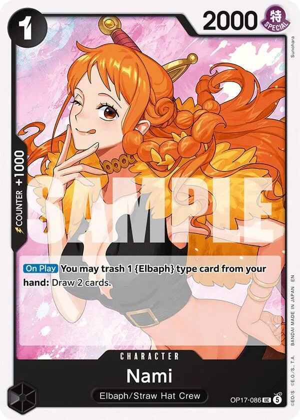 Nami (086) — The World's Strongest Warriors — One Piece Card Game