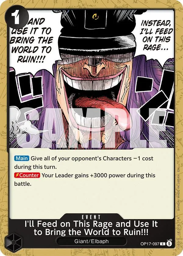 I'll Feed on This Rage and Use It to Bring the World to Ruin!!! — The World's Strongest Warriors — One Piece Card Game