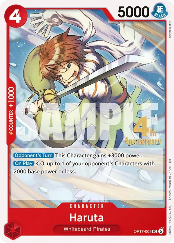 Haruta — The World's Strongest Warriors Release Event Cards — One Piece Card Game