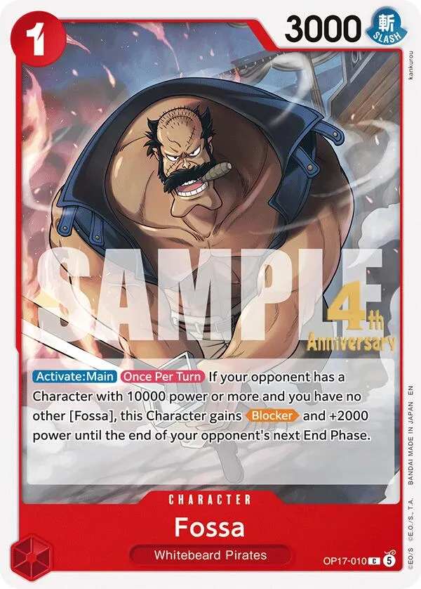 Fossa — The World's Strongest Warriors Release Event Cards — One Piece Card Game