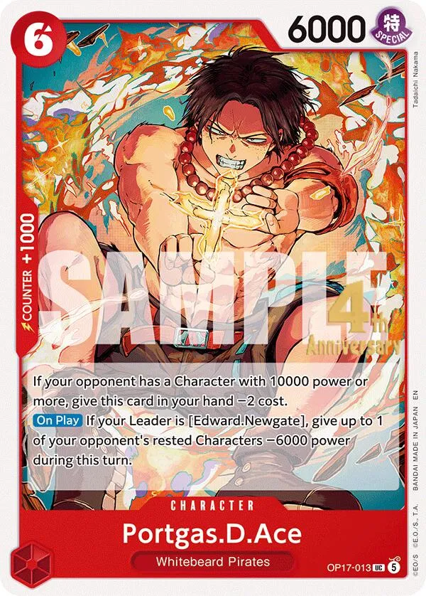 Portgas.D.Ace — The World's Strongest Warriors Release Event Cards — One Piece Card Game