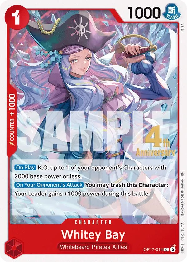 Whitey Bay from The World's Strongest Warriors Release Event Cards - One Piece Card Game