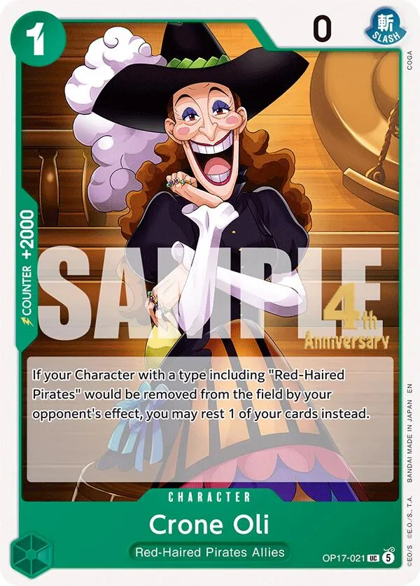 Crone Oli — The World's Strongest Warriors Release Event Cards — One Piece Card Game