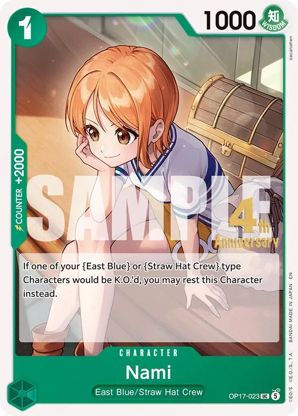 Nami (023) from The World's Strongest Warriors Release Event Cards - One Piece Card Game