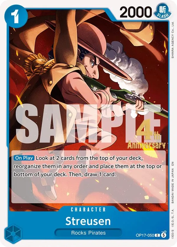 Streusen (050) — The World's Strongest Warriors Release Event Cards — One Piece Card Game