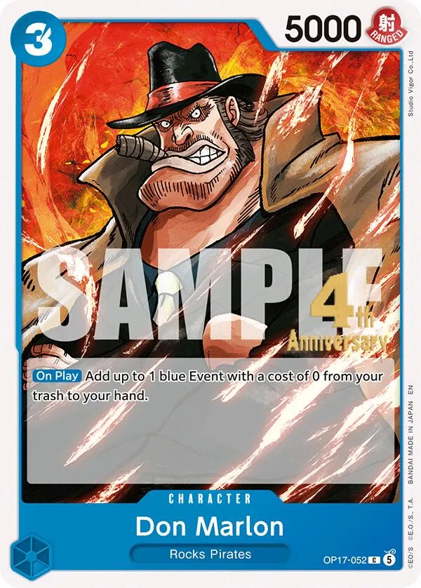 Don Marlon — The World's Strongest Warriors Release Event Cards — One Piece Card Game