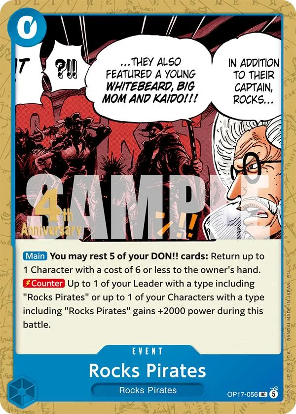 Rocks Pirates — The World's Strongest Warriors Release Event Cards — One Piece Card Game