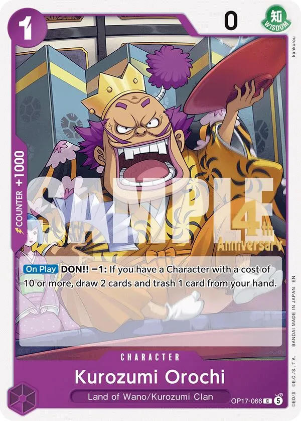 Kurozumi Orochi — The World's Strongest Warriors Release Event Cards — One Piece Card Game