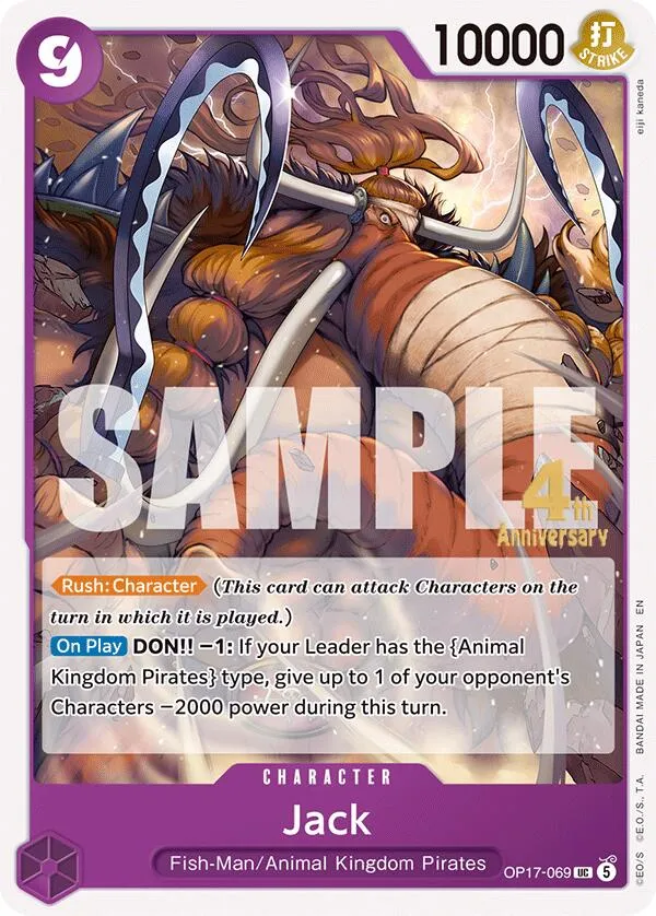 Jack — The World's Strongest Warriors Release Event Cards — One Piece Card Game