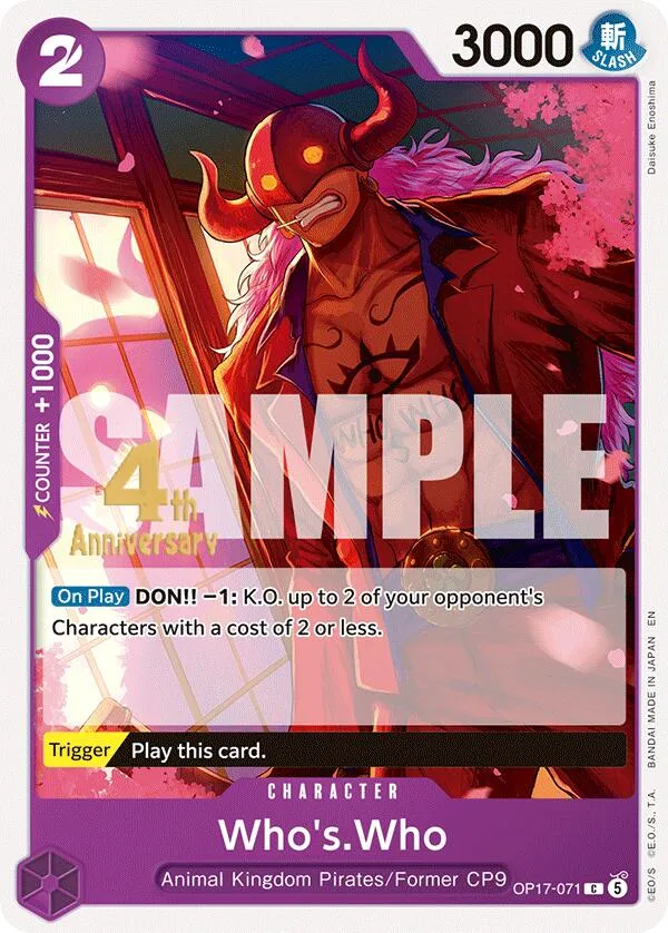 Who's.Who — The World's Strongest Warriors Release Event Cards — One Piece Card Game