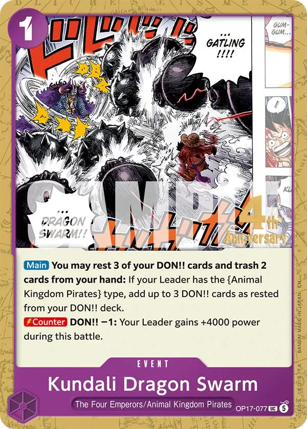 Kundali Dragon Swarm — The World's Strongest Warriors Release Event Cards — One Piece Card Game