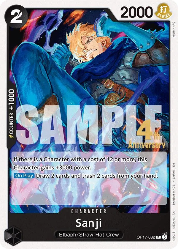 Sanji — The World's Strongest Warriors Release Event Cards — One Piece Card Game