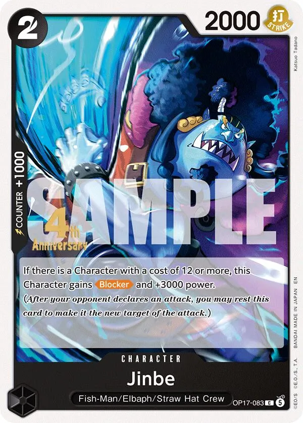 Jinbe (083) — The World's Strongest Warriors Release Event Cards — One Piece Card Game