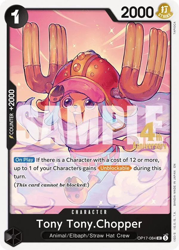 Tony Tony.Chopper from The World's Strongest Warriors Release Event Cards - One Piece Card Game