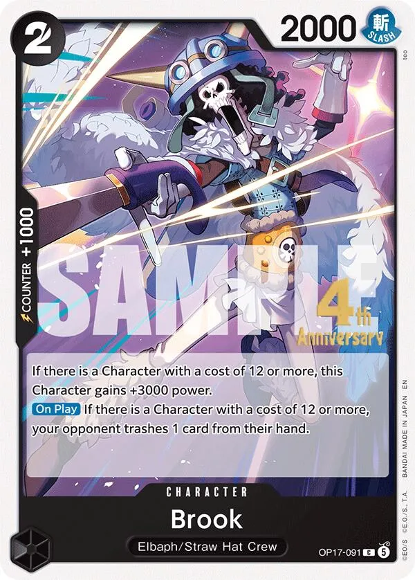 Brook — The World's Strongest Warriors Release Event Cards — One Piece Card Game