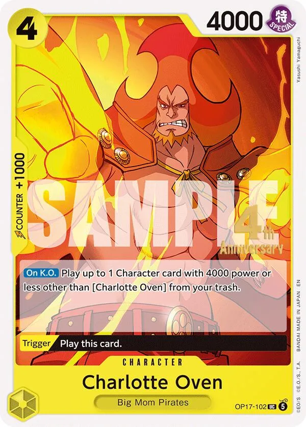 Charlotte Oven — The World's Strongest Warriors Release Event Cards — One Piece Card Game