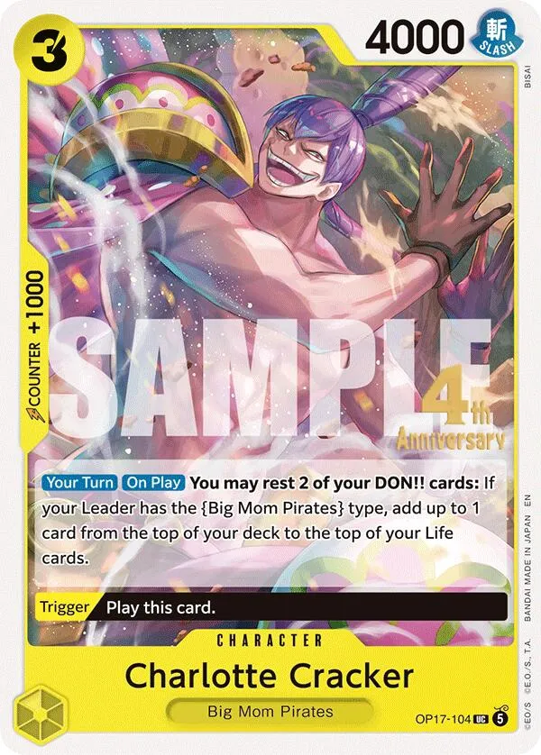 Charlotte Cracker from The World's Strongest Warriors Release Event Cards - One Piece Card Game