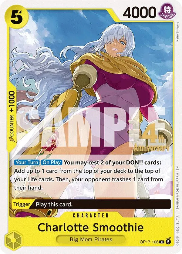 Charlotte Smoothie — The World's Strongest Warriors Release Event Cards — One Piece Card Game