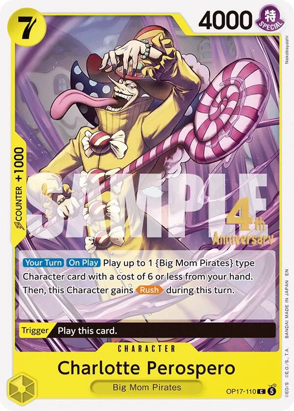 Charlotte Perospero — The World's Strongest Warriors Release Event Cards — One Piece Card Game