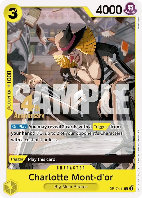 Charlotte Mont-d'or — The World's Strongest Warriors Release Event Cards — One Piece Card Game