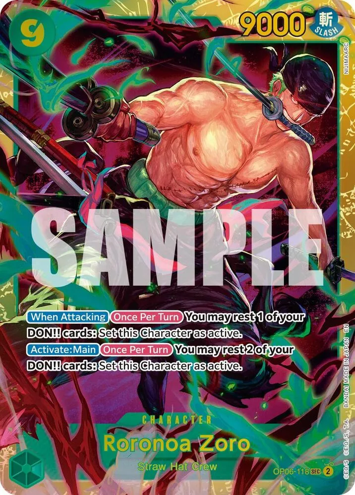Roronoa Zoro - OP06-118 (Reprint) — Premium Booster -The Best- Vol. 2 — One Piece Card Game