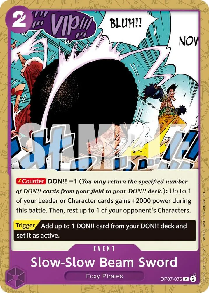 Slow-Slow Beam Sword (Reprint) — Premium Booster -The Best- Vol. 2 — One Piece Card Game