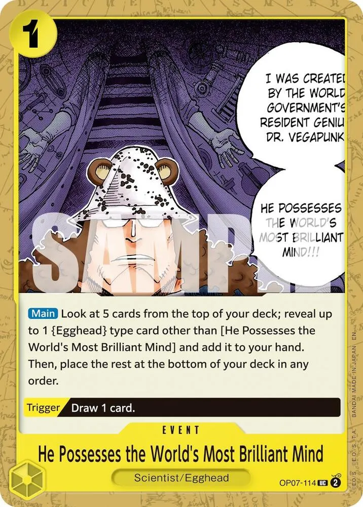 He Possesses the World's Most Brilliant Mind (Reprint) — Premium Booster -The Best- Vol. 2 — One Piece Card Game