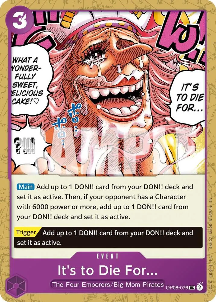It's to Die For (Reprint) — Premium Booster -The Best- Vol. 2 — One Piece Card Game