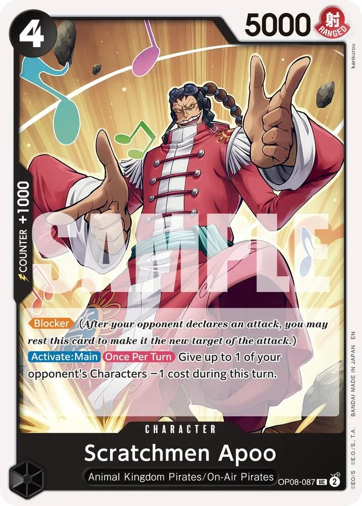 Scratchmen Apoo - OP08-087 (Reprint) — Premium Booster -The Best- Vol. 2 — One Piece Card Game