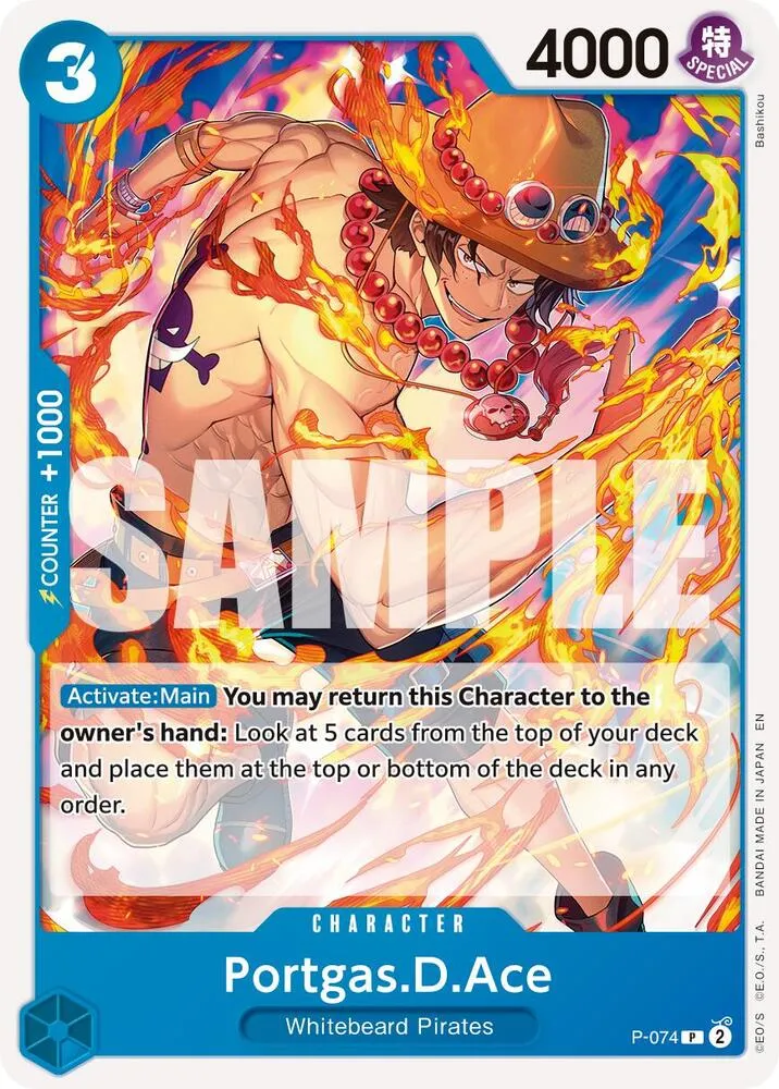 Portgas.D.Ace - P-074 (Reprint) — Premium Booster -The Best- Vol. 2 — One Piece Card Game