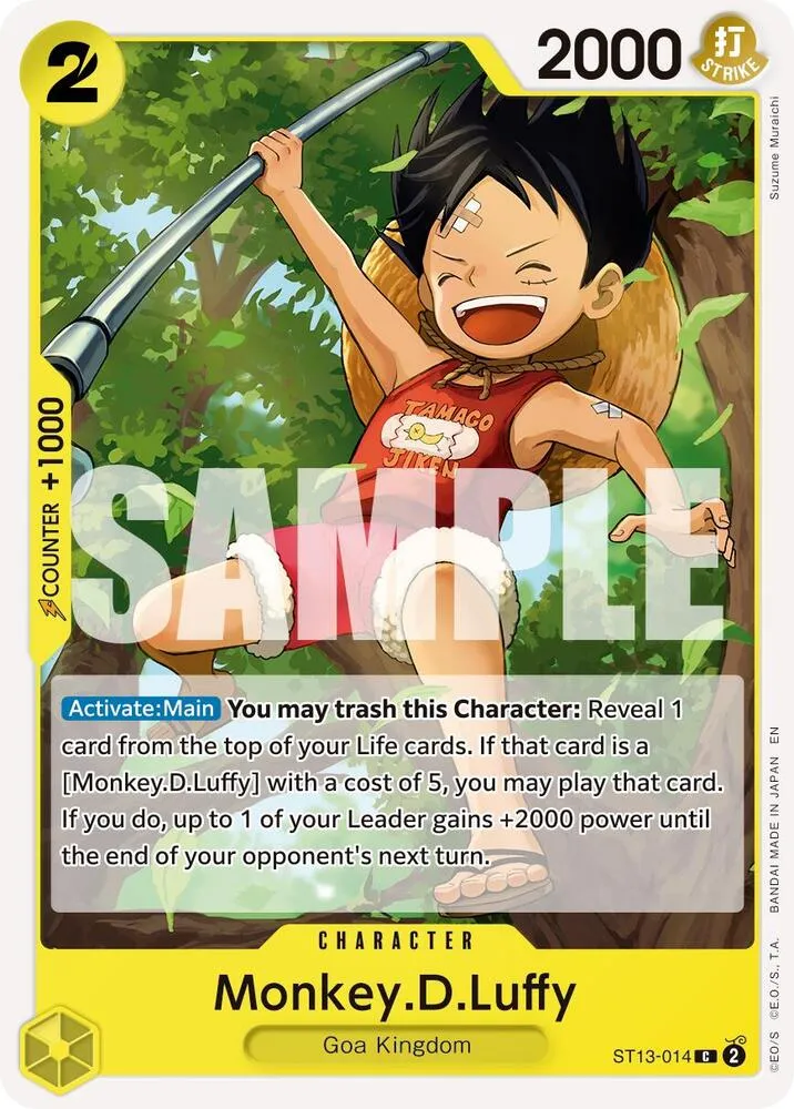 Monkey.D.Luffy - ST13-014 (Reprint) — Premium Booster -The Best- Vol. 2 — One Piece Card Game