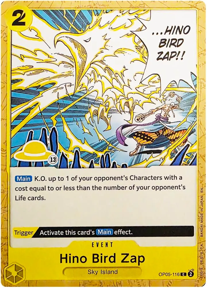 Hino Bird Zap (Luffy Deck) — Set Sail Deck Set — One Piece Card Game