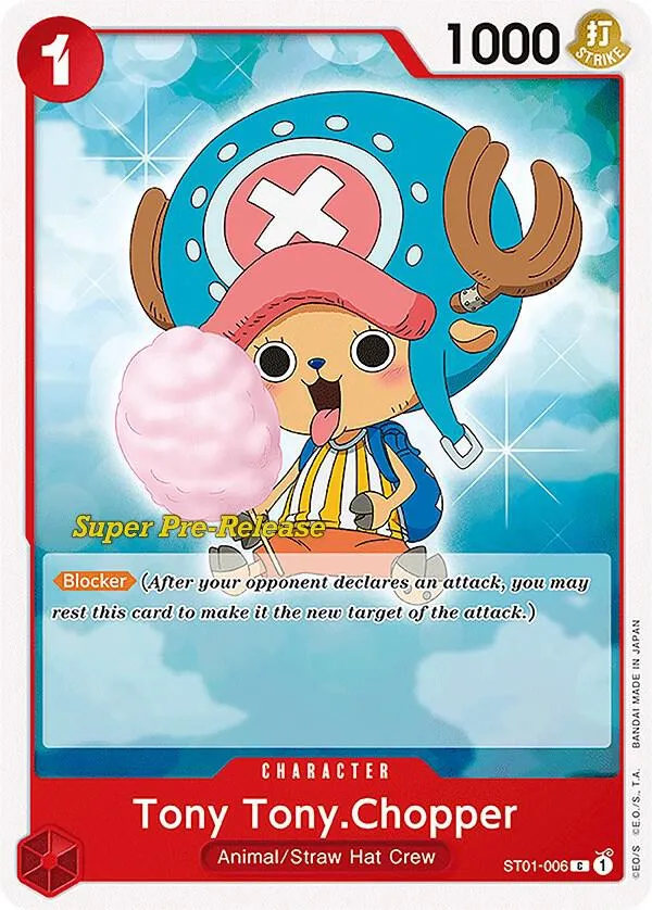 Tony Tony.Chopper — ST-01: Starter Deck 1 Straw Hat Crew (Super Pre-Release Edition) — One Piece Card Game