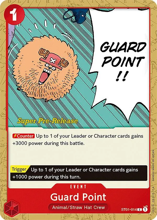 Guard Point — ST-01: Starter Deck 1 Straw Hat Crew (Super Pre-Release Edition) — One Piece Card Game