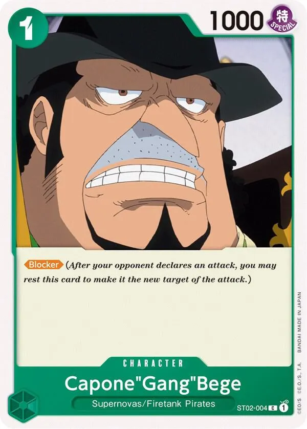 Capone"Gang"Bege — ST-02: Starter Deck 2 Worst Generation — One Piece Card Game