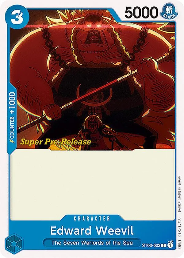 Edward Weevil — ST-03: Starter Deck 3 The Seven Warlords of The Sea (Super Pre-Release Edition) — One Piece Card Game