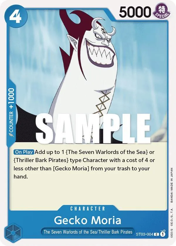 Gecko Moria — ST-03: Starter Deck 3 The Seven Warlords of The Sea — One Piece Card Game
